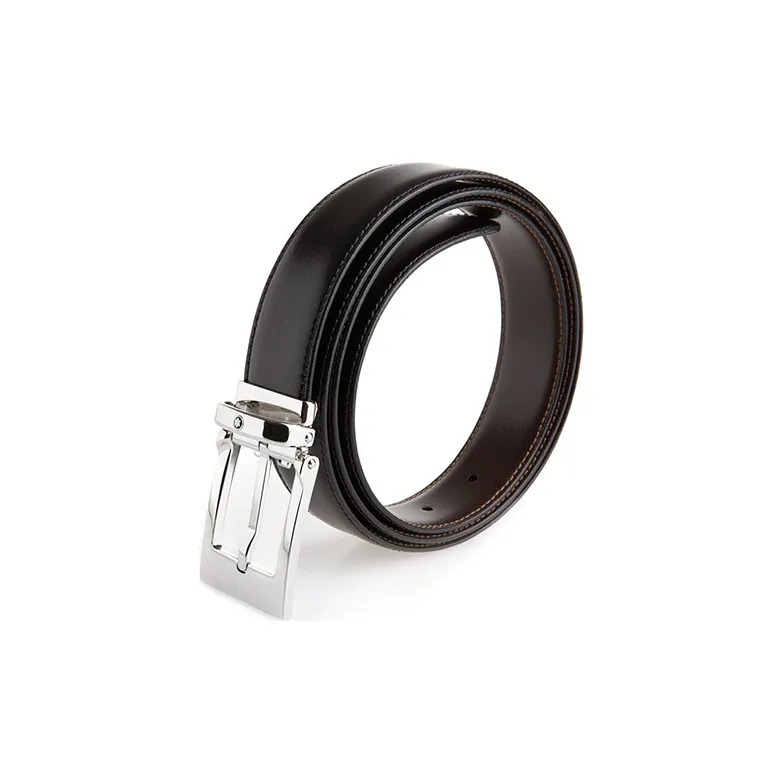 MONTBLANC Cow Leather Belts Men's Black Width 3cm-1