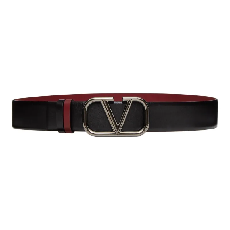 Valentino Leather Belts Men Black/Brown Red-0