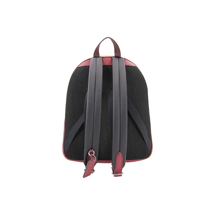 COACH X Guang Yu Charlie PVC Laminated Fabric Lining Backpack Large Size Women's Red & Brown Monogram-3