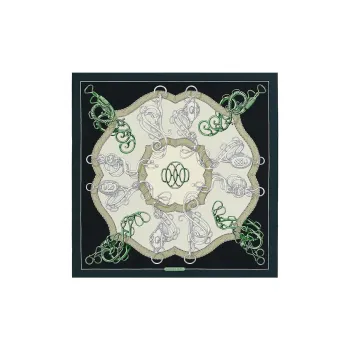 HERMES Silk Scarves Women's Green