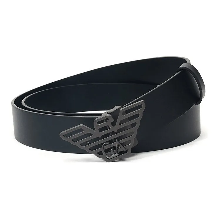 EMPORIO ARMANI Leather Belts Men Black-3