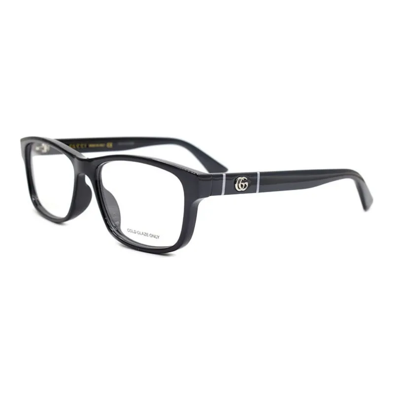 GUCCI Plate Frame Square Eyeglass Frames Men's Black-0