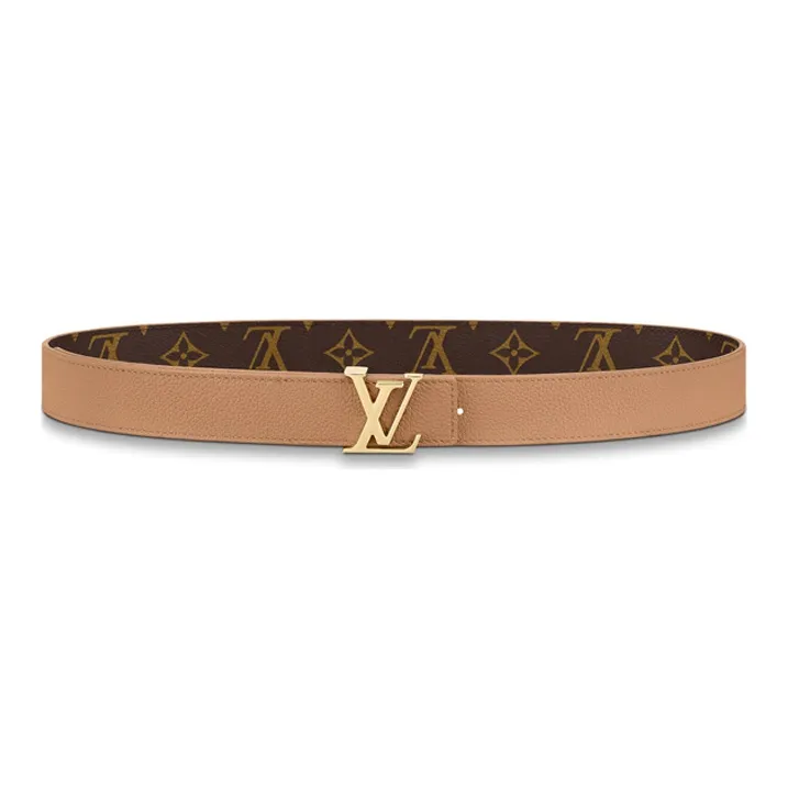LOUIS VUITTON Initials Reversible Belt Monogram Dual-Face Cow Leather Leather Belts Unisex Width: 3cm-1