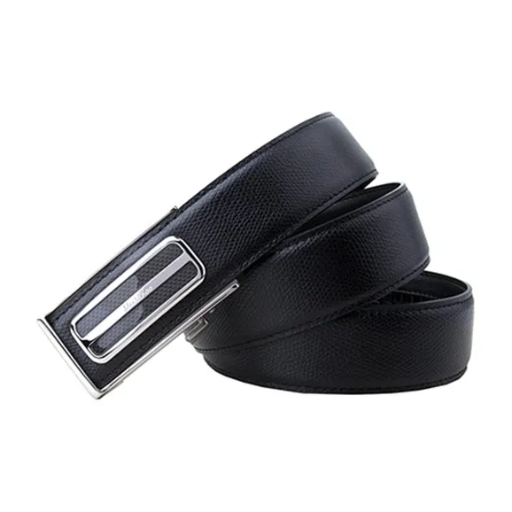 MUSTKOO Elegant Advanced Genuine Leather Belt, Width 3.4cm Leather Belts Men's-0