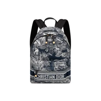 DIOR Fabric Backpack Small Size Women's Blue/Black