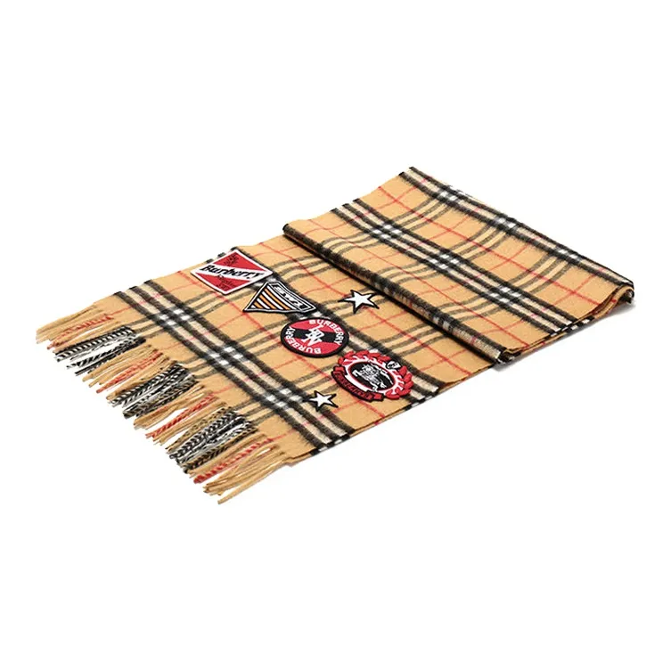 Burberry Badge Vintage Checked Fringed Scarf-2