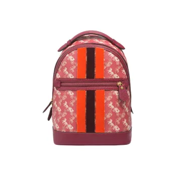 COACH Barrow Leather Backpack Small Size Women's Red