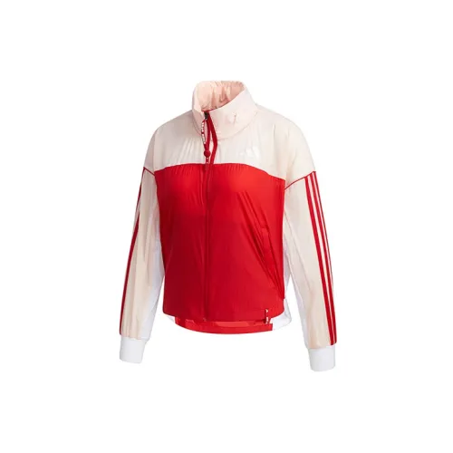 Adidas Jackets Women's Red And Pink Patchwork