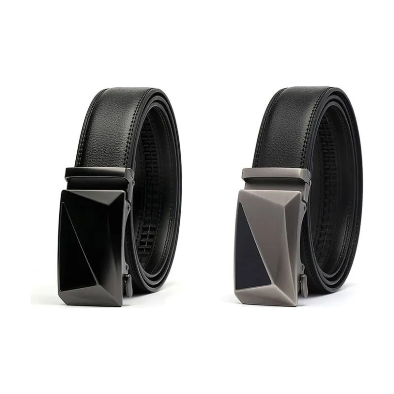 FREE RABBITⅡ 3D Effect Automatic Buckle Belt-Business Trendy Belt Men's Black-4