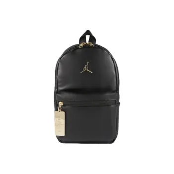 Jordan Microfiber Synthetic Leather Backpack Small Size Unisex Black