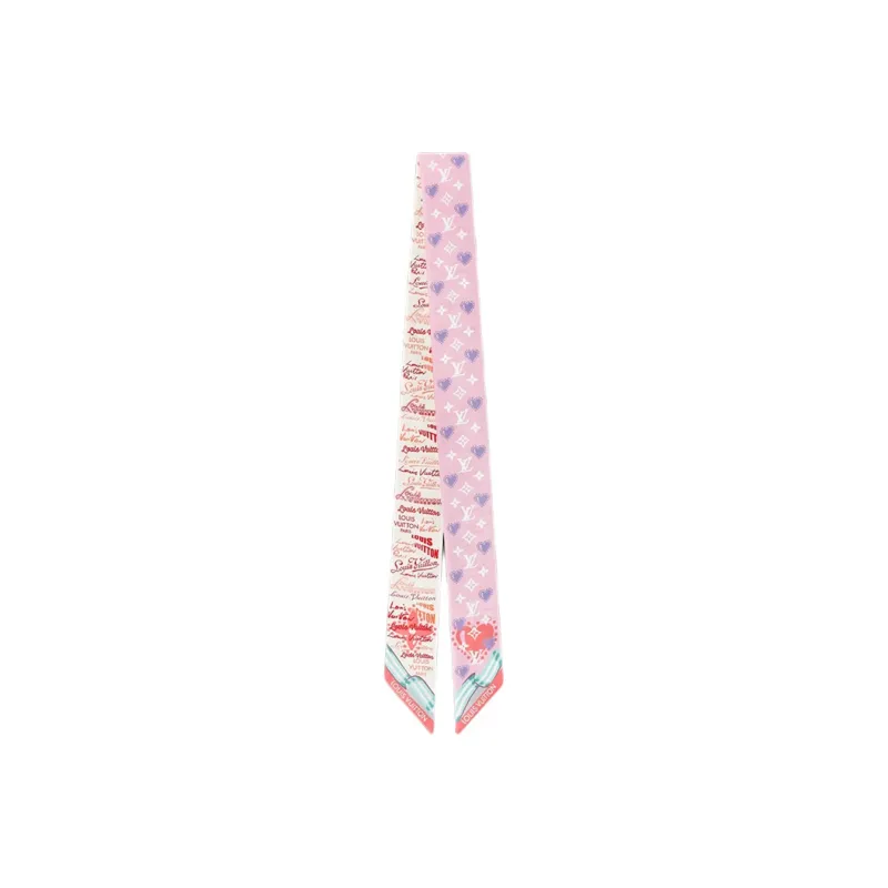LOUIS VUITTON I LV U BB Silk Scarf Unisex Pink-0