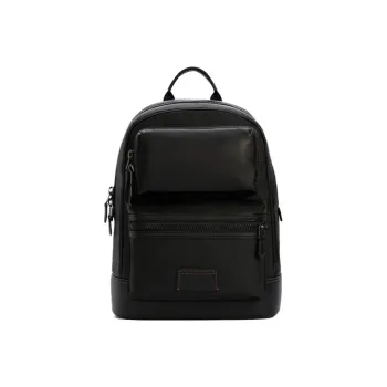 COACH Rider Cow Leather With Textile Backpack Large Size Men's Black