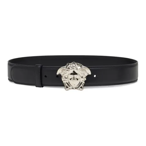 VERSACE PALAZZO Leather Belts Men Black