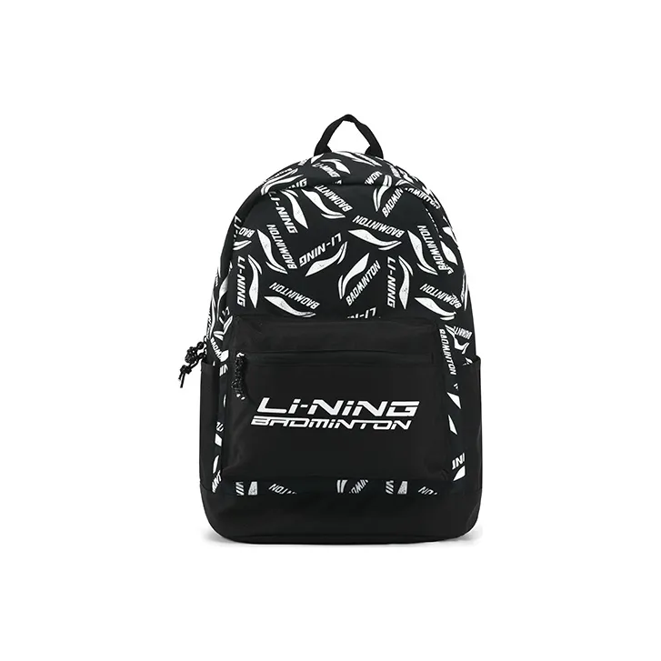 LiNing Fabric Backpack Regular Unisex Black White-0