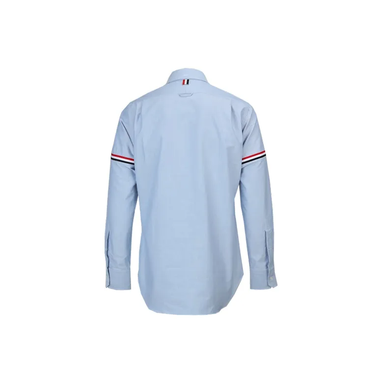 THOM BROWNE Rwb Elastic Stripe Oxford Shirt-1