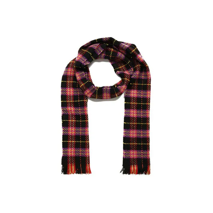 Burberry Knit Scarves Unisex Black Red-1