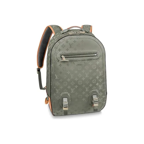 LOUIS VUITTON Coated Canvas Backpack Men's Green