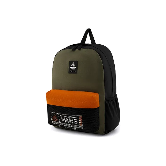 Vans Polyester Backpack Regular Unisex Black/Army Green-7
