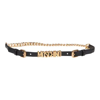 MOSCHINO Leather Belts Women's Black