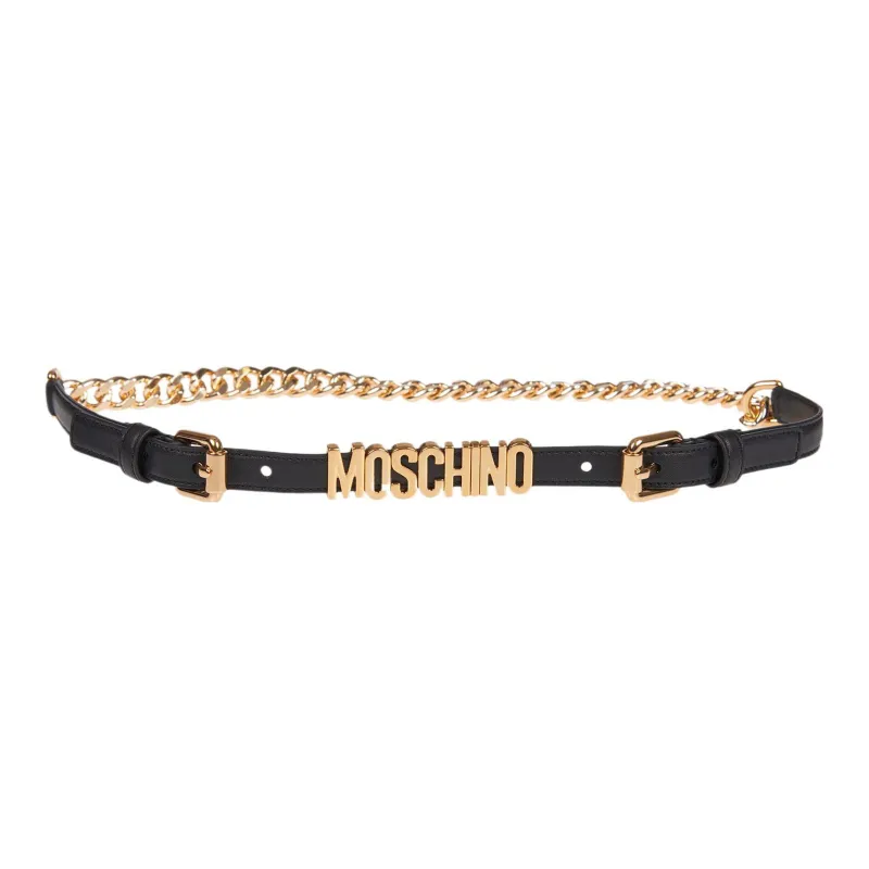MOSCHINO Leather Belts Women's Black-0
