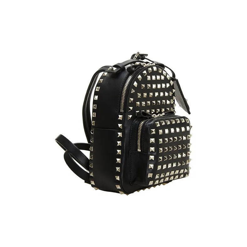 Valentino Cow Leather Backpack Women's Black-1