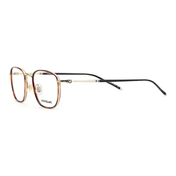 MONTBLANC Plate Frame Round Eyeglass Frames Unisex