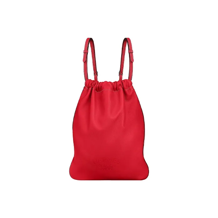 HERMES Evercolor Calfskin Backpacks Regular Women's Heart Red-0