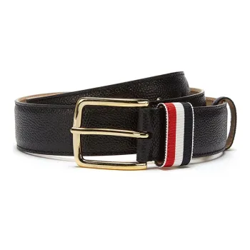 THOM BROWNE Striped Buckle Belt