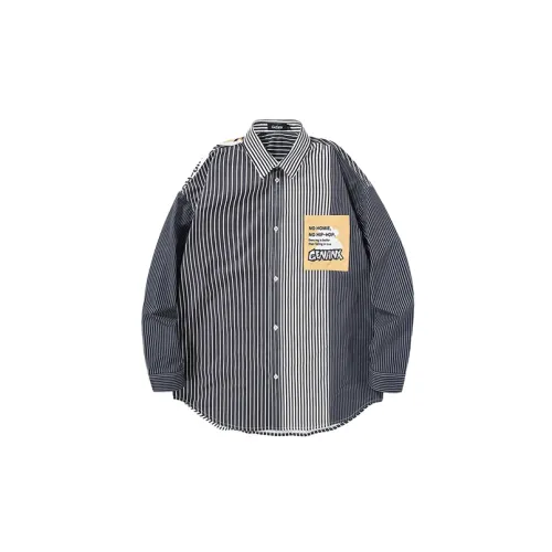 GENANX Shirts Unisex Gray White Stripe