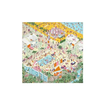HERMES Silk Scarves Women's Yellow/Multicolor