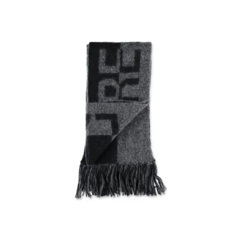 SAINT LAURENT Knit Scarves Men Black Gray