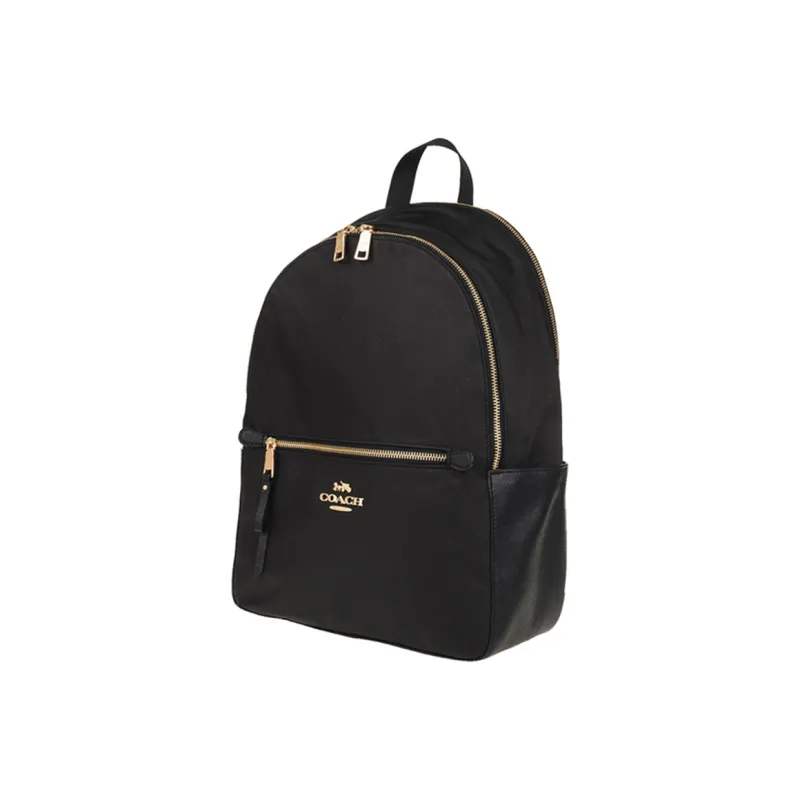 COACH Addison Nylon With Leather Backpack Large Size Women's Black-1