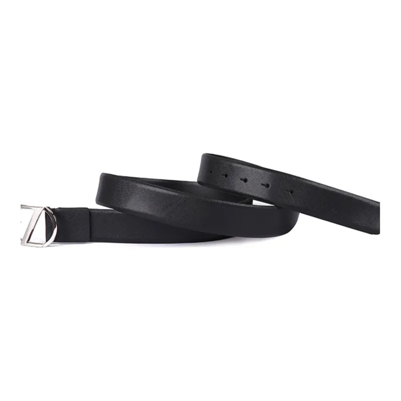 Zzegna Leather Belts Men Black-3