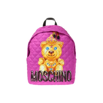 MOSCHINO Nylon Handbag Backpack Women's Pink