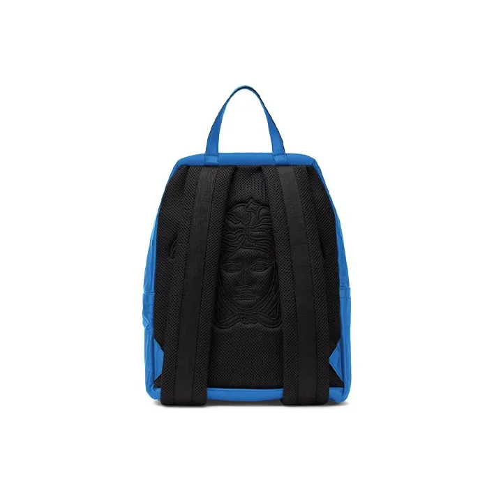 VERSACE La Medusa Leather Backpack Men's Blue-1