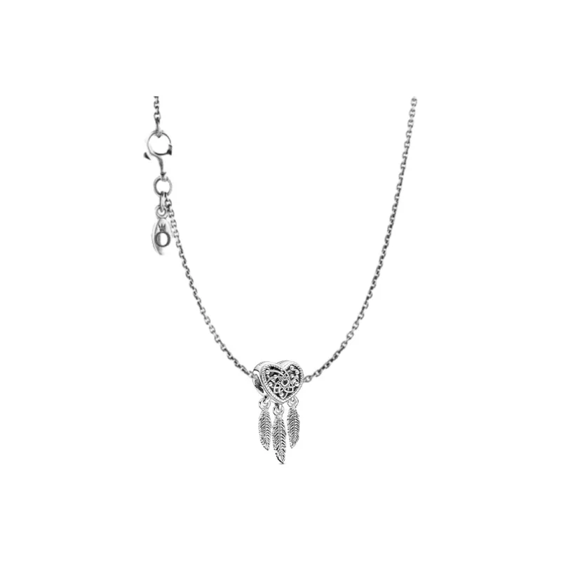 Pandora 925 Sterling Silver Feather Charms / Pendants Women's-3