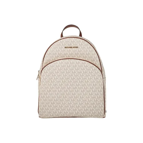 MICHAEL KORS MICHAEL KORS Luggage Collection Leather backpack shoulder Large Size Women's Ecru