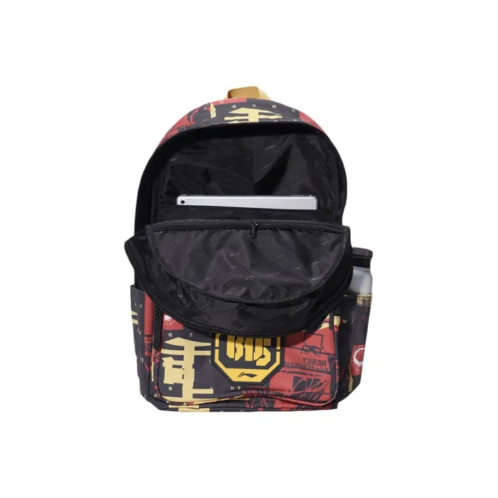 LiNing Polyester Backpack Regular Unisex Orange Red Multicolor-3