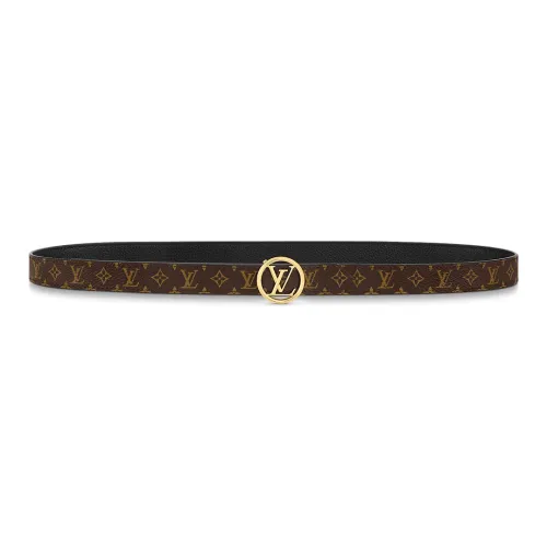 LOUIS VUITTON Circle Leather Belts Women's Brown