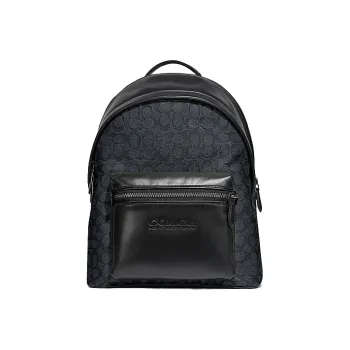 COACH Charter Coated Canvas With Calfskin Backpack Large Size Men's Black Monogram