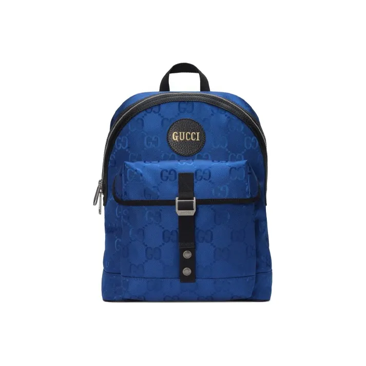 GUCCI Off The Grid Leather Logo With Leather Backpack Unisex Blue/Black-0