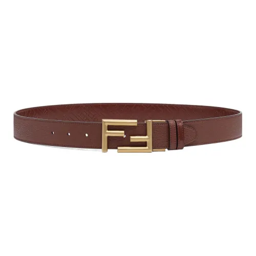 FENDI Leather Belts Men Brown