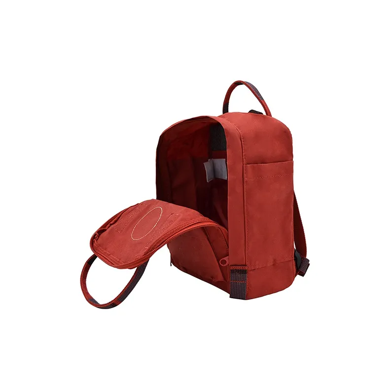 Fjallraven Nylon Backpack Mini Unisex Deep Red-3