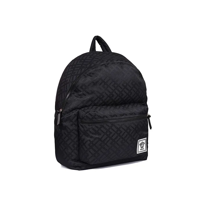 VERSACE Fabric Backpack Men's Blue Black-1