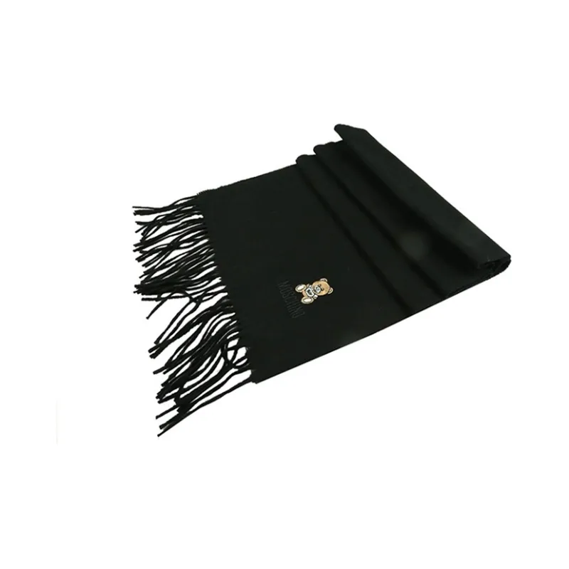 MOSCHINO Knit Scarves Unisex Black-2