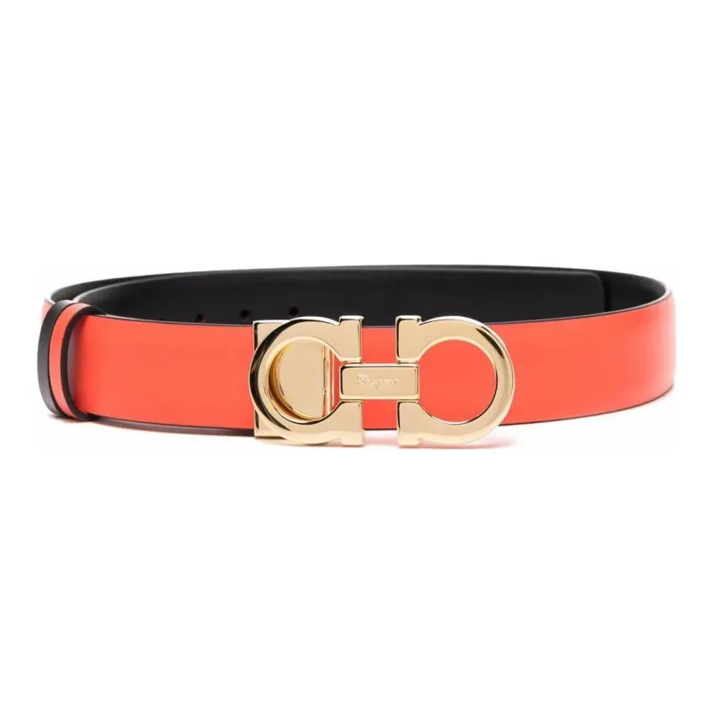 Ferragamo Leather Belts Unisex Red-2