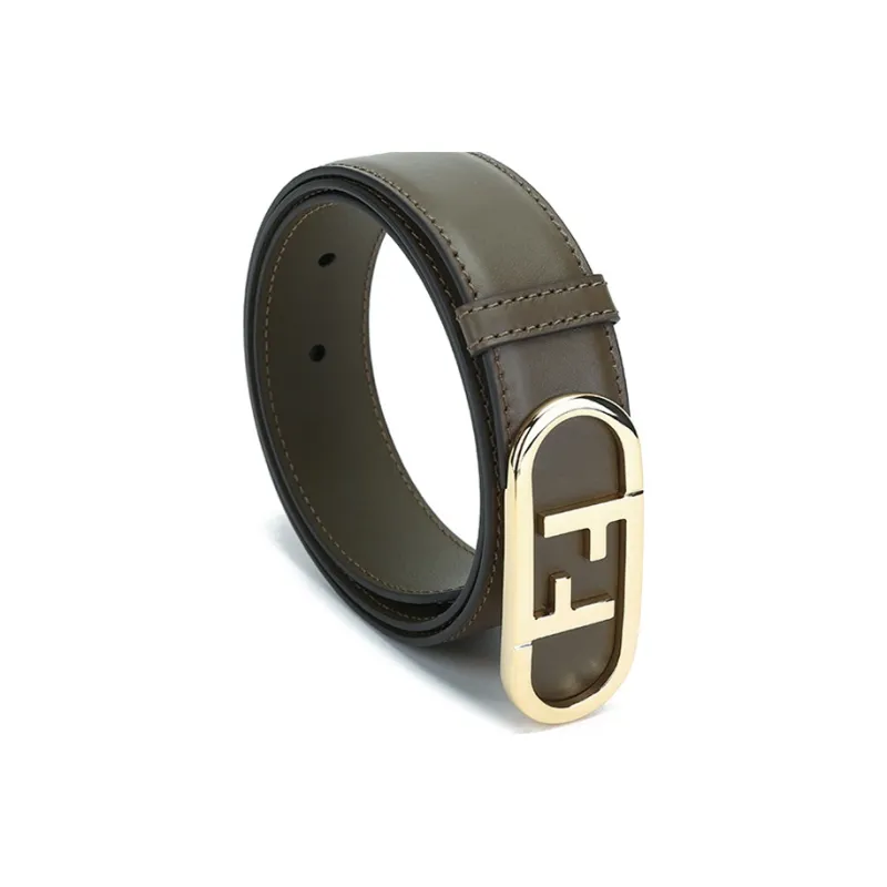 FENDI Leather Belts Women's Dark Green-1