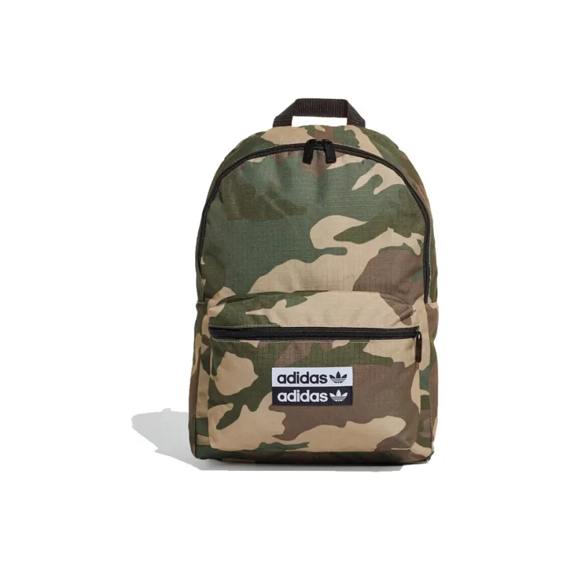 Adidas Originals Polyester Backpack Regular Unisex Green Camouflage-0