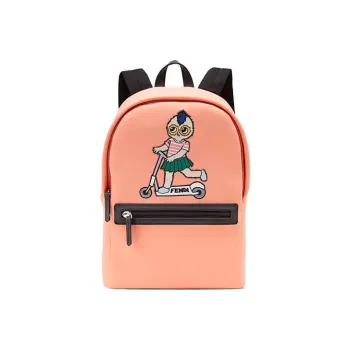 FENDI Cow Leather Backpack Kids' Pink