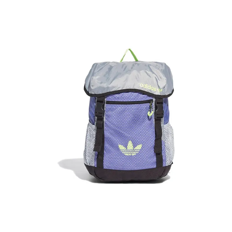 Adidas Originals Polyester Backpack Trumpets Unisex Purple/Halo Silver/Signal Green-0